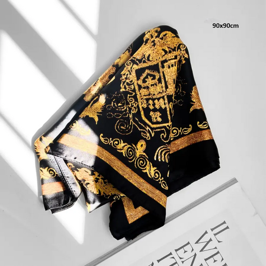Lenço Elegance Black & Gold
